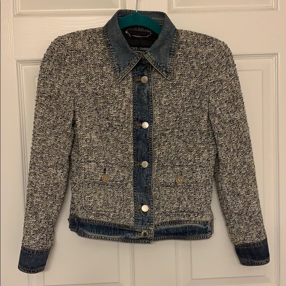 Dolce & Gabbana Jackets & Blazers - Dolce&Gabbana tweed jean jacket
